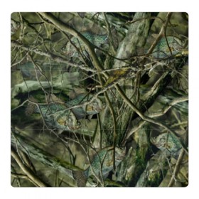 Магнитный плакат 3Х3 с принтом Лесной камуфляж в Екатеринбурге, Полимерный материал с магнитным слоем | 9 деталей размером 9*9 см | Тематика изображения на принте: камуфляж | лесной камуфляж