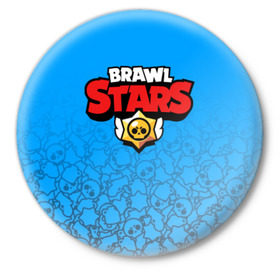 Значок с принтом BRAWL STARS в Екатеринбурге,  металл | круглая форма, металлическая застежка в виде булавки | android | brawl stars | games | mobile game | stars | игры | мобильные игры
