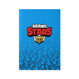 Обложка для паспорта матовая кожа с принтом BRAWL STARS в Екатеринбурге, натуральная матовая кожа | размер 19,3 х 13,7 см; прозрачные пластиковые крепления | android | brawl stars | games | mobile game | stars | игры | мобильные игры