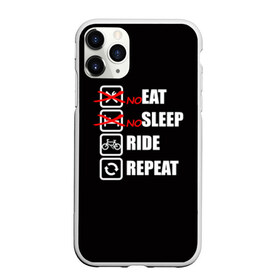 Чехол для iPhone 11 Pro Max матовый с принтом Ride black в Екатеринбурге, Силикон |  | bicycle | bike | cycle | eat | eat sleep | eat sleep repeat | eat sleep ride | eat sleep ride repeat | ride | sleep | вело | велосипед | есть | катать | повторить | спать