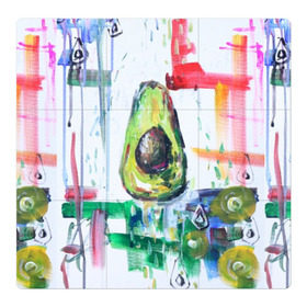 Магнитный плакат 3Х3 с принтом Авокадо авангард в Екатеринбурге, Полимерный материал с магнитным слоем | 9 деталей размером 9*9 см | Тематика изображения на принте: авокадо | веган | девушкам | здоровое питание | здоровье | люблю авокадо | овощи | пп | стильно | сыроед | фрукты