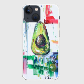 Чехол для iPhone 13 mini с принтом Авокадо авангард в Екатеринбурге,  |  | Тематика изображения на принте: авокадо | веган | девушкам | здоровое питание | здоровье | люблю авокадо | овощи | пп | стильно | сыроед | фрукты