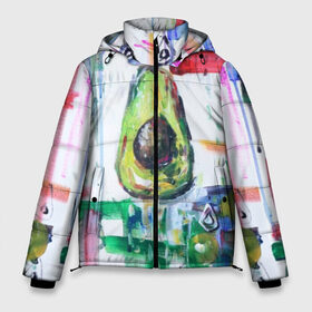 Мужская зимняя куртка 3D с принтом Авокадо авангард в Екатеринбурге, верх — 100% полиэстер; подкладка — 100% полиэстер; утеплитель — 100% полиэстер | длина ниже бедра, свободный силуэт Оверсайз. Есть воротник-стойка, отстегивающийся капюшон и ветрозащитная планка. 

Боковые карманы с листочкой на кнопках и внутренний карман на молнии. | авокадо | веган | девушкам | здоровое питание | здоровье | люблю авокадо | овощи | пп | стильно | сыроед | фрукты