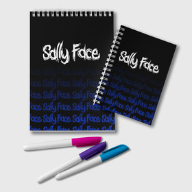 Блокнот с принтом Sally Face (24) в Екатеринбурге, 100% бумага | 48 листов, плотность листов — 60 г/м2, плотность картонной обложки — 250 г/м2. Листы скреплены удобной пружинной спиралью. Цвет линий — светло-серый
 | face | fisher | larry johnson | mask | sally | sally face | sally fisher | демоны | духи | маска | призраки | салли | салли фейс | салли фишер | фейс