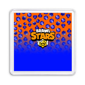 Магнит 55*55 с принтом BRAWL STARS в Екатеринбурге, Пластик | Размер: 65*65 мм; Размер печати: 55*55 мм | Тематика изображения на принте: android | brawl stars | games | mobile game | stars | игры | мобильные игры