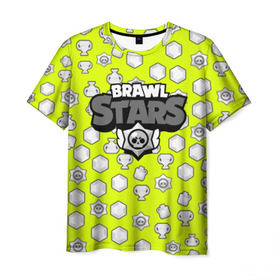 Мужская футболка 3D с принтом BRAWL STARS в Екатеринбурге, 100% полиэфир | прямой крой, круглый вырез горловины, длина до линии бедер | android | brawl stars | games | mobile game | stars | игры | мобильные игры