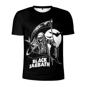 Мужская футболка 3D спортивная с принтом Black Sabbath в Екатеринбурге, 100% полиэстер с улучшенными характеристиками | приталенный силуэт, круглая горловина, широкие плечи, сужается к линии бедра | Тематика изображения на принте: black sabbath | hard rock | heavy metal | блэк сабат | группы | метал | музыка | оззи осборн | рок | хард рок | хэви метал
