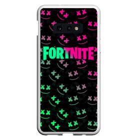 Чехол для Samsung S10E с принтом FORTNITE x MARSHMELLO в Екатеринбурге, Силикон | Область печати: задняя сторона чехла, без боковых панелей | 2019 | armor | armour | cybersport | dj | esport | fortnite | game | glitch | logo | marshmello | season 9 | usa | америка | броня | глитч | игра | киберспорт | клубная музыка | маршмелло | 