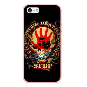 Чехол для iPhone 5/5S матовый с принтом Five Finger Death Punch в Екатеринбурге, Силикон | Область печати: задняя сторона чехла, без боковых панелей | 5fdp | ffdp | five finger death punch | metal | альтернатива | группы | метал | музыка | хеви метал