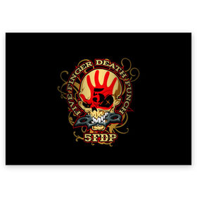 Поздравительная открытка с принтом Five Finger Death Punch в Екатеринбурге, 100% бумага | плотность бумаги 280 г/м2, матовая, на обратной стороне линовка и место для марки
 | Тематика изображения на принте: 5fdp | ffdp | five finger death punch | metal | альтернатива | группы | метал | музыка | хеви метал