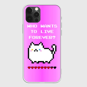 Чехол для iPhone 12 Pro Max с принтом Cat forever в Екатеринбурге, Силикон |  | 9 жизней | forever | pixel art | queen | wants to live | квин цитата | котенок | котик | котики | коты | кошка | кошки | пиксели | пиксель арт