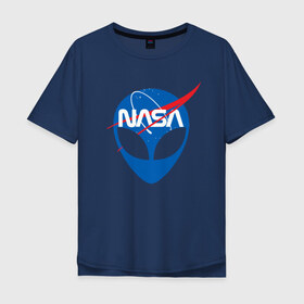 Мужская футболка хлопок Oversize с принтом Nasa в Екатеринбурге, 100% хлопок | свободный крой, круглый ворот, “спинка” длиннее передней части | nasa | space | галактика | земля | илон | инопланетяне | инопланетянин | картинка | картинки | космонавт | космос | луна | маск | мода | надпись | наса | планета | планеты | система | тренды