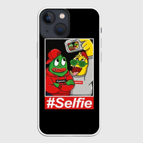 Чехол для iPhone 13 mini с принтом Селфи в Екатеринбурге,  |  | background | black | cap | cool | dude | green | guy | monster | phone | photo | selfie | street | style | yellow | желтый | зеленый | кадр | кепка | красный | креатив | круто | монстр | очки | парень | пацан | прикольный | свитер | селфи | серый 