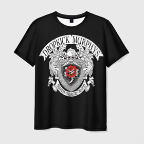 Мужская футболка 3D с принтом Dropkick Murphys в Екатеринбурге, 100% полиэфир | прямой крой, круглый вырез горловины, длина до линии бедер | celtic punk | dropkick murphys | hardcore | oi | punk | группы | кельтский панк | музыка | панк | рок | стрит панк | фолк панк