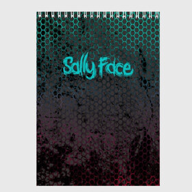 Скетчбук с принтом SALLY FACE в Екатеринбурге, 100% бумага
 | 48 листов, плотность листов — 100 г/м2, плотность картонной обложки — 250 г/м2. Листы скреплены сверху удобной пружинной спиралью | Тематика изображения на принте: face | game | horror | larry | sally | sally face | sanity s fall | игра | ларри | мальчик с протезом | салли | салли фейс | ужасы