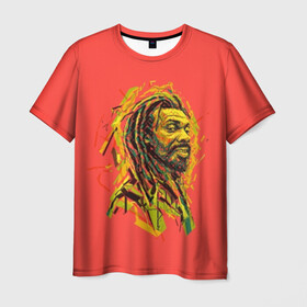 Мужская футболка 3D с принтом RastaArt в Екатеринбурге, 100% полиэфир | прямой крой, круглый вырез горловины, длина до линии бедер | art | bob marley | cannabis | rasta | rastaman | reggae | reggy | weed | боб марли | раста | растаман | регги | рэгги