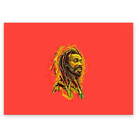 Поздравительная открытка с принтом RastaArt в Екатеринбурге, 100% бумага | плотность бумаги 280 г/м2, матовая, на обратной стороне линовка и место для марки
 | art | bob marley | cannabis | rasta | rastaman | reggae | reggy | weed | боб марли | раста | растаман | регги | рэгги