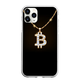 Чехол для iPhone 11 Pro Max матовый с принтом Бриллиантовый биткоин в Екатеринбурге, Силикон |  | bitcoin | black | chain | color | diamond | emblem | gold | golden | hip hop | logo | luxury | money | style | symbol | алмаз | блеск | блестящий | бриллиант | валюта | деньги | знак | золото | золотой | криптовалюта | кулон | логотип | люкс | роскошь | с