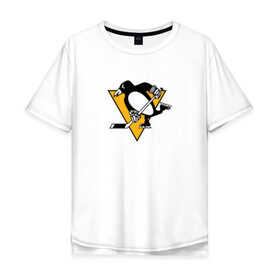 Мужская футболка хлопок Oversize с принтом Evgeni Malkin Black в Екатеринбурге, 100% хлопок | свободный крой, круглый ворот, “спинка” длиннее передней части | malkin | nhl | евгений малкин | малкин | нхл | пингвинз | питтсбург | питтсбург пингвинз | хоккей