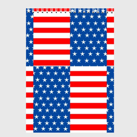 Скетчбук с принтом США в Екатеринбурге, 100% бумага
 | 48 листов, плотность листов — 100 г/м2, плотность картонной обложки — 250 г/м2. Листы скреплены сверху удобной пружинной спиралью | Тематика изображения на принте: flag | stars | usa | usa flag | америка | американский флаг | звезды | надписи | полосы | сша | флаг | флаг сша