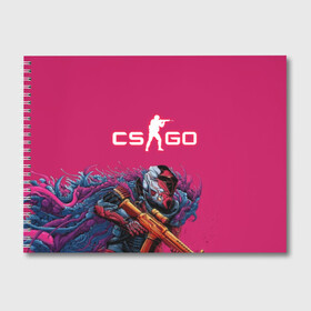 Альбом для рисования с принтом CS GO Hyper Beast в Екатеринбурге, 100% бумага
 | матовая бумага, плотность 200 мг. | Тематика изображения на принте: 2019 | computer game | counter strike | cs | cs go | csgo | dota | dota2 | game | howl | hyperbeast | warning | автомат | вой | го | игрок | компьютерная игра | контр страйк | контра | кс | оружие | турнир