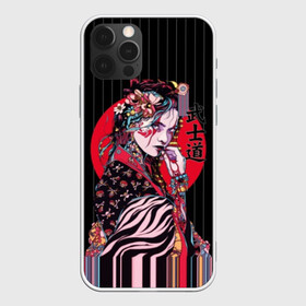 Чехол для iPhone 12 Pro Max с принтом Гейша в Екатеринбурге, Силикон |  | beauty | black | bright | character | cool | decorations | flowers | geisha | girl | hairstyle | japan | kimon | lines | red | stripes | woman | young | девушка | женщина | иероглиф | кимоно | красный | красотка | круто | линии | молодая | полосы 