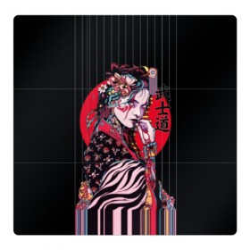 Магнитный плакат 3Х3 с принтом Гейша в Екатеринбурге, Полимерный материал с магнитным слоем | 9 деталей размером 9*9 см | Тематика изображения на принте: beauty | black | bright | character | cool | decorations | flowers | geisha | girl | hairstyle | japan | kimon | lines | red | stripes | woman | young | девушка | женщина | иероглиф | кимоно | красный | красотка | круто | линии | молодая | полосы 