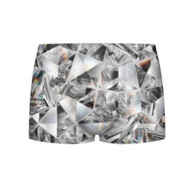 Мужские трусы 3D с принтом Бриллиантовый блеск в Екатеринбурге, 50% хлопок, 50% полиэстер | классическая посадка, на поясе мягкая тканевая резинка | Тематика изображения на принте: cut | diamond | gem | glitter | jewel | kaleidoscope | luxury | shine | sparkle | white | алмаз | белый | блеск | бриллиант | диамант | драгоценность | драгоценный камень | калейдоскоп | люкс | огранка | роскошь | сверкать | сияние