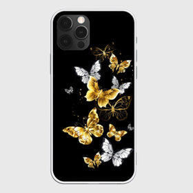 Чехол для iPhone 12 Pro Max с принтом Золотые бабочки в Екатеринбурге, Силикон |  | airy | black | butterfly | cool | cute | flight | flit | gold | insect | magical | white | wings | yellow | бабочка | белый | воздушный | волшебный | желтый | золото | крылья | милый | насекомое | полёт | порхать | прикольный | черный
