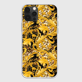 Чехол для iPhone 12 Pro Max с принтом Золотой узор в Екатеринбурге, Силикон |  | black | chain | curlicues | decor | decorative | glitter | gold | luxury | metal | pattern | sparkle | white | yellow | белый | блеск | декор | декоративный | жёлтый | завитушки | золото | люкс | металл | роскошь | сверкать | узор | цепь | черный