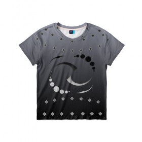 Детская футболка 3D с принтом Чёрно-белые сны в Екатеринбурге, 100% гипоаллергенный полиэфир | прямой крой, круглый вырез горловины, длина до линии бедер, чуть спущенное плечо, ткань немного тянется | 
