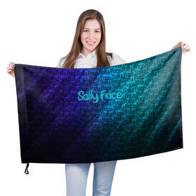 Флаг 3D с принтом Sally Face (Pattern). в Екатеринбурге, 100% полиэстер | плотность ткани — 95 г/м2, размер — 67 х 109 см. Принт наносится с одной стороны | 2019 | 3d | pattern | sally face | tekstura | абстракция | градиент | игра | лого | логотип | надпись | паттерн | стиль | текстура