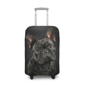 Чехол для чемодана 3D с принтом Французский бульдог в Екатеринбурге, 86% полиэфир, 14% спандекс | двустороннее нанесение принта, прорези для ручек и колес | animal | background | beast | black | breed | bulldog | cool | cute | dog | ears | french | jaw | look | muzzle | portrait | wool | бульдог | взгляд | животное | зверь | милый | пёс | порода | портрет | прикольно | псина | собака | уши | фон | фра