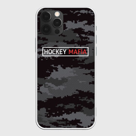Чехол для iPhone 12 Pro с принтом HOCKEY MAFIA  в Екатеринбурге, силикон | область печати: задняя сторона чехла, без боковых панелей | camo | hockey | sport | камуфляж | милитари | надписи | сборная хоккея | символика | спорт | спортсмен | форма | хоккей | чемпионат