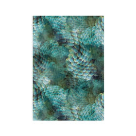 Обложка для паспорта матовая кожа с принтом Чешуя русалки в Екатеринбурге, натуральная матовая кожа | размер 19,3 х 13,7 см; прозрачные пластиковые крепления | Тематика изображения на принте: blue | color | fish | gray | green | mermaid | neyad | pattern | scales | sea | siren | skin | turquoise | wallpaper | water | бирюзовый | вода | зеленый | кожа | море | неяда | обои | паттерн | русалка | рыба | серый | сирена | цвет | чешуя