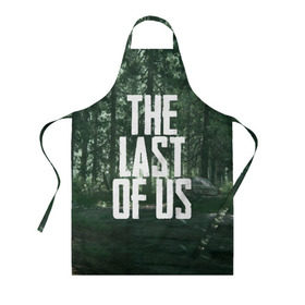 Фартук 3D с принтом THE LAST OF US в Екатеринбурге, 100% полиэстер | общий размер — 65 х 85 см, ширина нагрудника — 26 см, горловина — 53 см, длина завязок — 54 см, общий обхват в поясе — 173 см. Принт на завязках и на горловине наносится с двух сторон, на основной части фартука — только с внешней стороны | gamer | player | stels | the last of us | the last of us part 2 | бегун | джоэл | каннибалы | охотники | сталкер | топляк | цикады | щелкун | элли