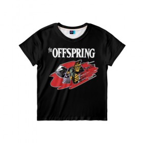Детская футболка 3D с принтом Offspring в Екатеринбурге, 100% гипоаллергенный полиэфир | прямой крой, круглый вырез горловины, длина до линии бедер, чуть спущенное плечо, ткань немного тянется | Тематика изображения на принте: offspring | ofspring | punk | rock | the offspring | группы | музыка | офспринг | оффспринг | панк | рок