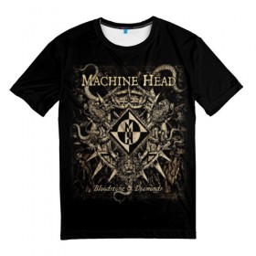 Мужская футболка 3D с принтом Machine Head в Екатеринбурге, 100% полиэфир | прямой крой, круглый вырез горловины, длина до линии бедер | heavy metal | machine head | metal | грув метал | группы | метал | музыка | рок | трэш метал | хэви метал