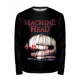 Мужской лонгслив 3D с принтом Machine Head в Екатеринбурге, 100% полиэстер | длинные рукава, круглый вырез горловины, полуприлегающий силуэт | heavy metal | machine head | metal | грув метал | группы | метал | музыка | рок | трэш метал | хэви метал