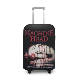 Чехол для чемодана 3D с принтом Machine Head в Екатеринбурге, 86% полиэфир, 14% спандекс | двустороннее нанесение принта, прорези для ручек и колес | Тематика изображения на принте: heavy metal | machine head | metal | грув метал | группы | метал | музыка | рок | трэш метал | хэви метал