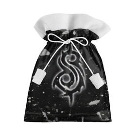 Подарочный 3D мешок с принтом Slipknot. в Екатеринбурге, 100% полиэстер | Размер: 29*39 см | 3d | slipknot | абстракция | брызги красок | гранж | лого | логотип | металл | музыка | ню метал группа | рок | слипкнот | текстура | эмблема