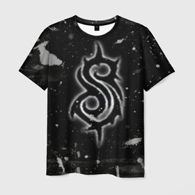Мужская футболка 3D с принтом Slipknot. в Екатеринбурге, 100% полиэфир | прямой крой, круглый вырез горловины, длина до линии бедер | 3d | slipknot | абстракция | брызги красок | гранж | лого | логотип | металл | музыка | ню метал группа | рок | слипкнот | текстура | эмблема