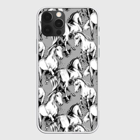 Чехол для iPhone 12 Pro Max с принтом Белые лошади в Екатеринбурге, Силикон |  | animal | black | cool | gray | hooves | horse | illustration | mane | mustang | muzzle | running | speed | tail | white | бег | белый | грива | животное | иллюстрация | копыта | лошадь | мустанг | прикольно | серый | скорость | хвост | черный