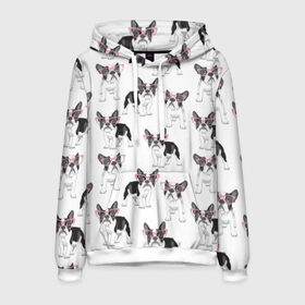 Мужская толстовка 3D с принтом Французские бульдоги в очках в Екатеринбурге, 100% полиэстер | двухслойный капюшон со шнурком для регулировки, мягкие манжеты на рукавах и по низу толстовки, спереди карман-кенгуру с мягким внутренним слоем. | Тематика изображения на принте: black | breed | cool | cute | dog | french bulldog | pink | puppy | white | белый | мило | очки | пёс | порода | прикольный | псина | розовый | собака | французский бульдог | черный | щенок