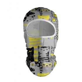 Балаклава 3D с принтом Смешные котики в Екатеринбурге, 100% полиэстер, ткань с особыми свойствами — Activecool | плотность 150–180 г/м2; хорошо тянется, но при этом сохраняет форму. Закрывает шею, вокруг отверстия для глаз кайма. Единый размер | Тематика изображения на принте: 