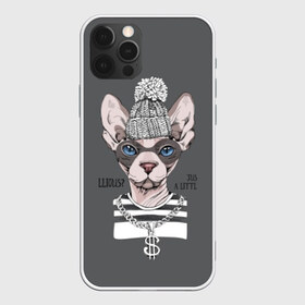 Чехол для iPhone 12 Pro Max с принтом Криминальный кот в Екатеринбурге, Силикон |  | breed | cat | chain | cool | decoration | dollar | gangster | hat | kitty | kote | logan | money | motto | pendant | rebel | rebellion | sphinx | text | бандит | бунтарь | девиз | деньги | доллар | киса | кот | котик | котэ | круто | кулон | логан | мяте 