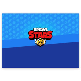 Поздравительная открытка с принтом BRAWL STARS в Екатеринбурге, 100% бумага | плотность бумаги 280 г/м2, матовая, на обратной стороне линовка и место для марки
 | brawl | bull | colt | crow | el primo | game | games | leon | moba | online | penny | poco | shelly | spike | star | stars | wanted | брав | бравл | браво | звезда | звезды | игра | игры | лого | моба | онлайн | старс