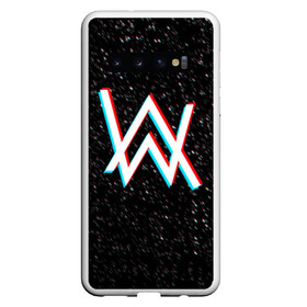 Чехол для Samsung Galaxy S10 с принтом ALAN WALKER GLITCH в Екатеринбурге, Силикон | Область печати: задняя сторона чехла, без боковых панелей | Тематика изображения на принте: alan walker | aw | electro | electro music | glitch | music | space | алан уокер | космос | музыка | музыкант | электро | электронная музыка