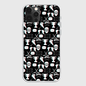 Чехол для iPhone 12 Pro Max с принтом ХОККЕЙ GLITCH в Екатеринбурге, Силикон |  | black and white | hockey | pattern | russia | sport | глитч | надписи | паттерн | россия | сборная хоккея | символика | спорт | спортсмен | текстура | хоккей | чемпионат | черно белый | я русский