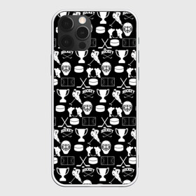 Чехол для iPhone 12 Pro Max с принтом ХОККЕЙ в Екатеринбурге, Силикон |  | black and white | hockey | pattern | russia | sport | надписи | паттерн | россия | сборная хоккея | символика | спорт | спортсмен | текстура | хоккей | чемпионат | черно белый | я русский